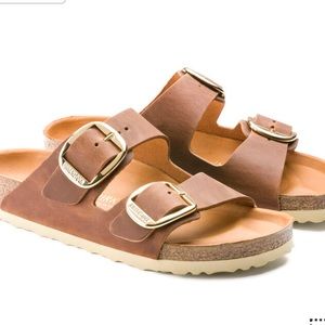 Birkenstock Arizona big buckle cognac